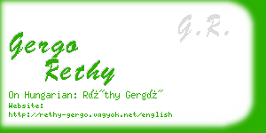 gergo rethy business card